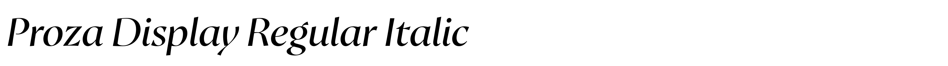 Proza Display Regular Italic
